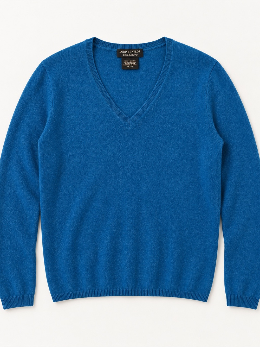 Lord & Taylor Women's V-Neck Sweater - Blue